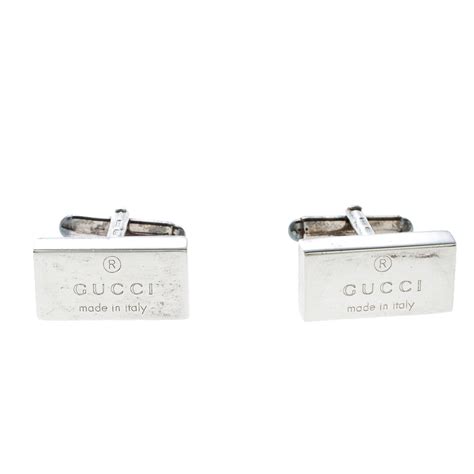 gucci silver cuff watch|authentic Gucci cufflinks.